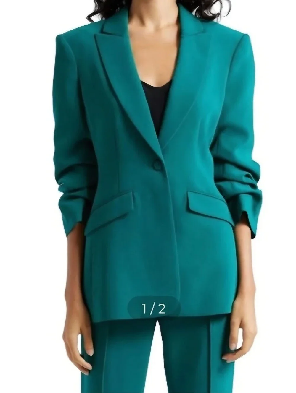Cinq A Sept Cheyenne Blazer Malachite 14 - Picture 2 of 8